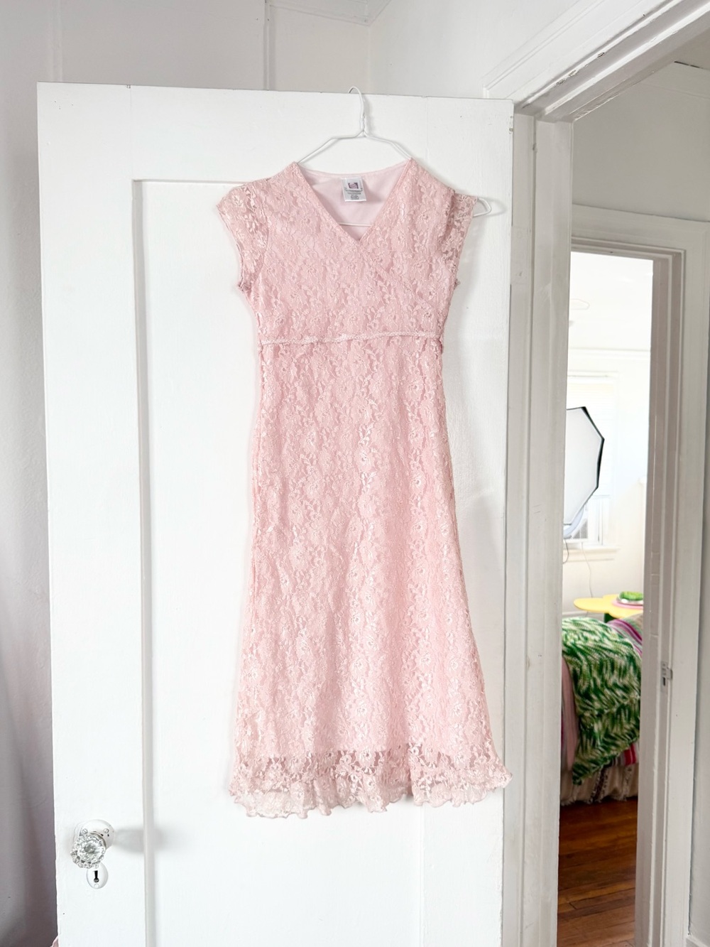 y2k ballet pink lace maxi dress ✧